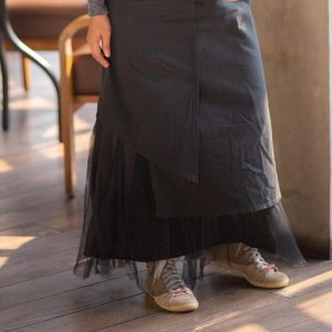 Oxford Black Tile Skirt